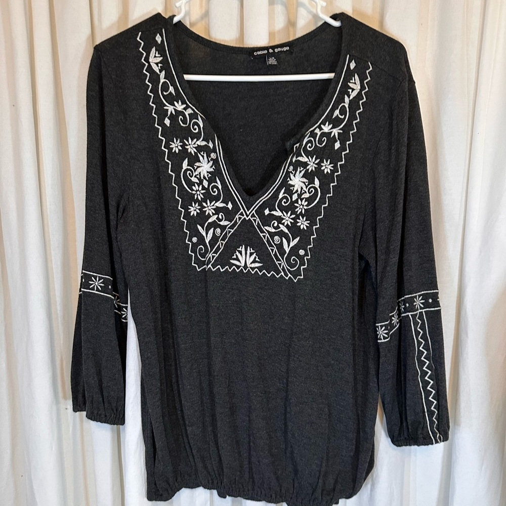 Cable &. Gauge blouse